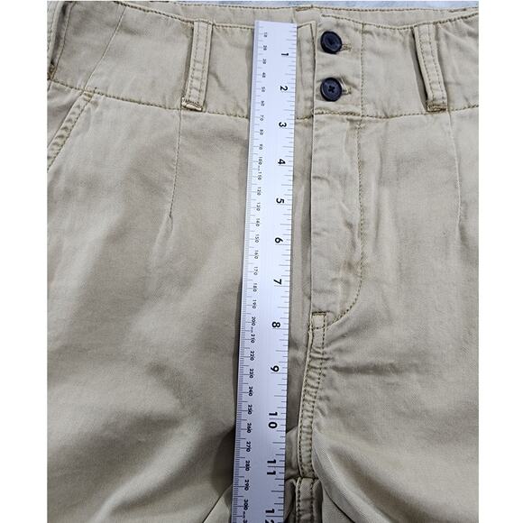 CURRENT/ELLIOTT Pants Womens 24 Tan Khaki Melia High Rise Cotton Canvas Preppy - Picture 6 of 9